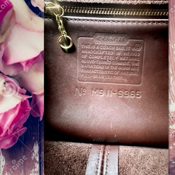 VINTAGE COACH LEGACY MAHOGANY BROWN CROSSBODY TRAIL BAG 9965 - Picture 14 of 16